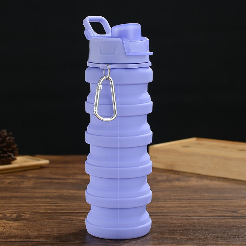 Never Be Thirsty Collapsible Silicone Water Bottle