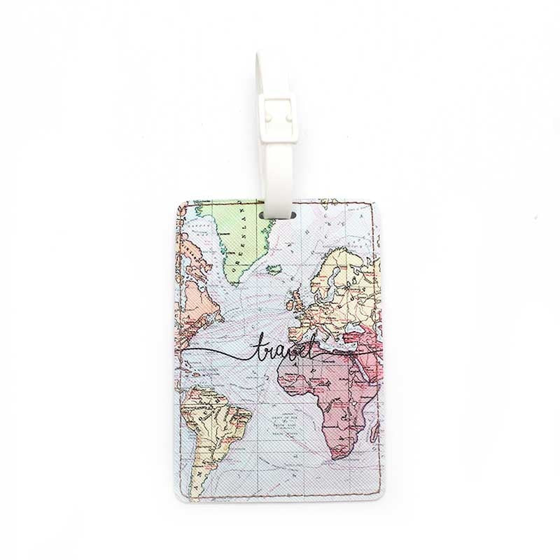 World Map Luggage Tag