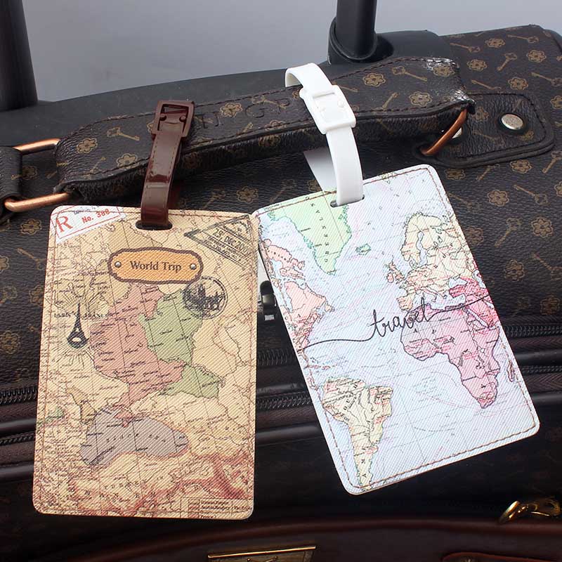 World Map Luggage Tag