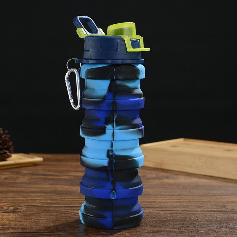 Never Be Thirsty Collapsible Silicone Water Bottle