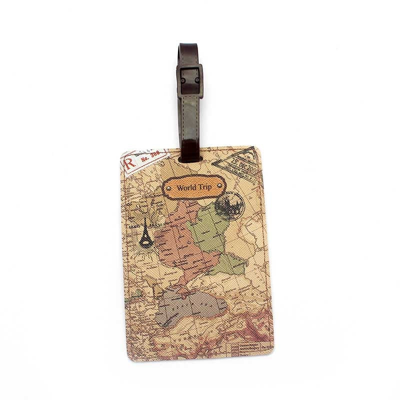 World Map Luggage Tag